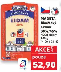 Kaufland MADETA Jihočeský Eidam 30%/45% nabídka
