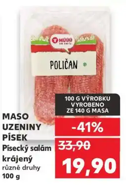 Kaufland Maso uzeniny písek Písecký salám krájený nabídka