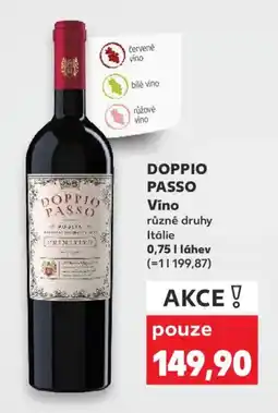 Kaufland DOPPIO PASSO Víno Itálie nabídka