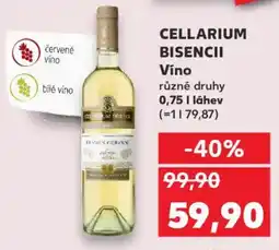Kaufland CELLARIUM BISENCII Víno nabídka
