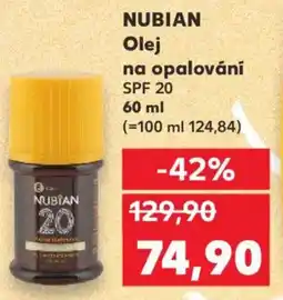 Kaufland NUBIAN Olej na opalování SPF 20 nabídka