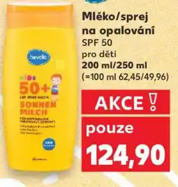 Kaufland Bevola Mléko/sprej na opalování SPF 50 pro děti nabídka