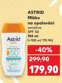 Kaufland ASTRID Mléko na opalování nabídka