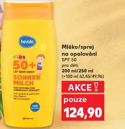 Kaufland Mléko/sprej na opalování SPF 50 nabídka
