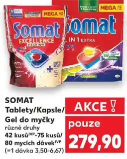 Kaufland SOMAT Tablety/Kapsle/ Gel do myčky nabídka