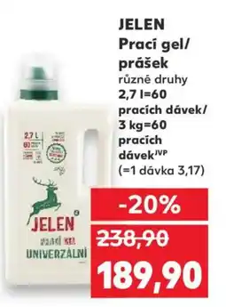 Kaufland JELEN Prací gel/ prášek nabídka