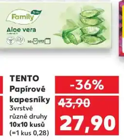 Kaufland TENTO Papírové kapesníky nabídka