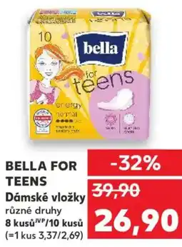 Kaufland BELLA FOR TEENS Dámské vložky nabídka
