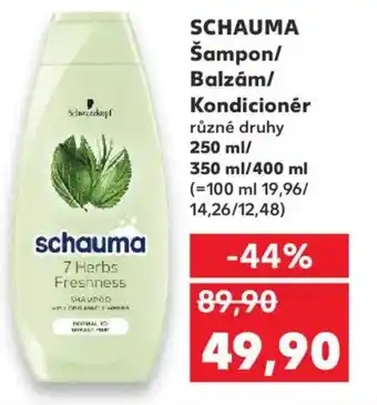 Kaufland SCHAUMA Šampon/ Balzám/ Kondicionér nabídka