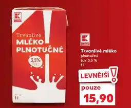 Kaufland Trvanlivé mléko nabídka