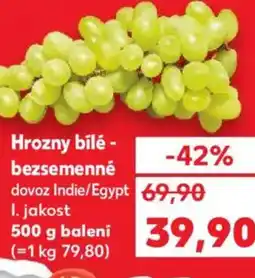 Kaufland Hrozny bílé bezsemenné nabídka