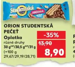 Kaufland ORION STUDENTSKÁ PEČEŤ Oplatka nabídka