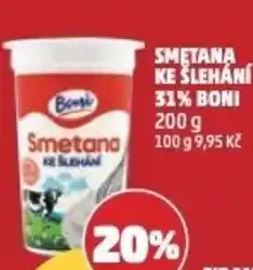 Penny Market Smetana ke šlehání 31% boni nabídka