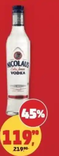Penny Market Vodka nicolaus Extra jemná nabídka