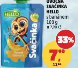 Penny Market Ovocná svačinka hello s banánem nabídka