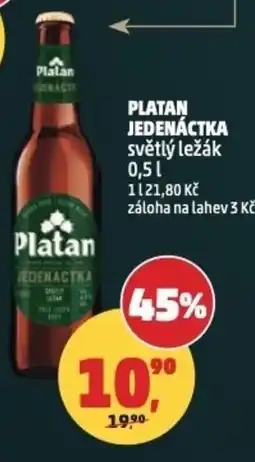 Penny Market Platan jedenáctka světlý ležák nabídka
