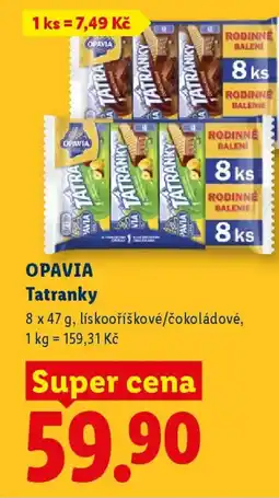 Lidl OPAVIA Tatranky nabídka