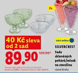 Lidl SILVERCREST Sada skleněných pohárů/misek na zmrzlinu nabídka