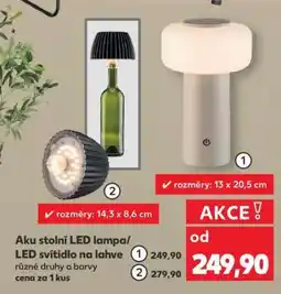 Kaufland Aku stolní LED lampa/LED svítidlo na lahve nabídka