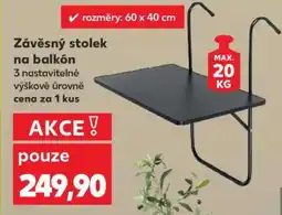 Kaufland Závěsný stolek na balkón nabídka
