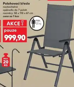 Kaufland POLOHOVACÍ KŘESLO nabídka