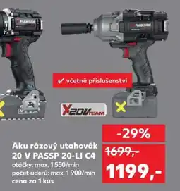 Kaufland Aku rázový utahovák 20 V PASSP 20-LI C4 nabídka