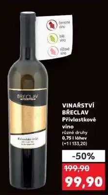 Kaufland Vinařství Břeclav Přívlastkové víno nabídka