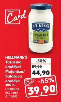 Kaufland HELLMANN'S Tatarská omáčka/Majonéza/Salátová omáčka 405 ml nabídka