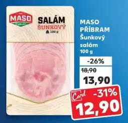 Kaufland MASO PŘÍBRAM Šunkový salám 100 g nabídka