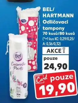 Kaufland BEL/HARTMANN Odličovací tampony 70 kusů/80 kusů nabídka