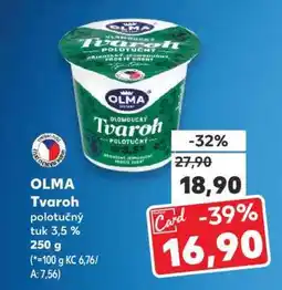 Kaufland OLMA Tvaroh polotučný tuk 3,5% 250 g nabídka