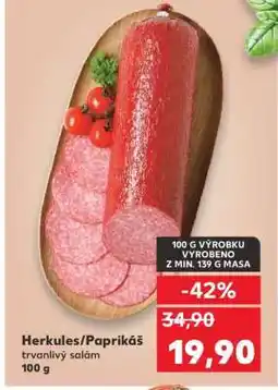 Kaufland Herkules/Paprikáš trvanlivý salám nabídka