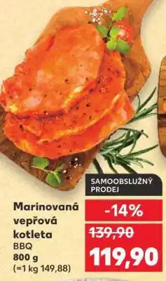 Kaufland Marinovaná vepřová kotleta BBQ nabídka