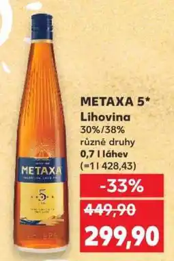 Kaufland METAXA 5* Lihovina nabídka