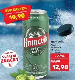 Kaufland BRUNCVÍK Pivo světlý ležák nabídka