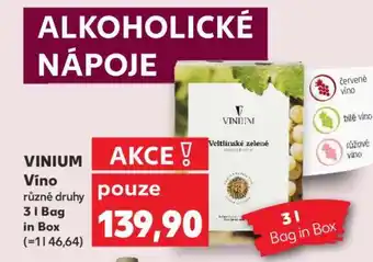 Kaufland VINIUM Veltlínské zelené nabídka