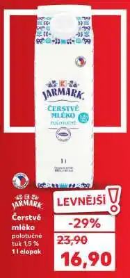 Kaufland Jarmark Čerstvé mléko polotučné nabídka