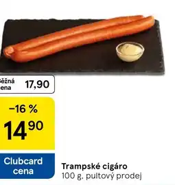 Tesco Trampské cigáro pultový prodej nabídka