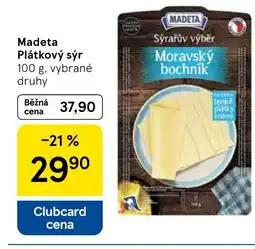 Tesco Madeta Plátkový sýr nabídka