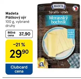 Tesco Madeta Plátkový sýr nabídka