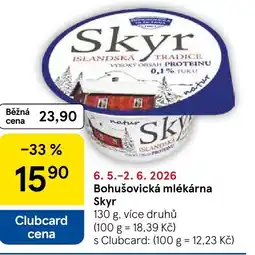 Tesco Bohušovická mlékárna Skyr nabídka