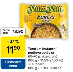 Tesco YumYum Instantní nudlová polévka nabídka