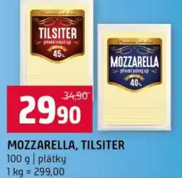 Terno Mozzarella, tilsiter nabídka