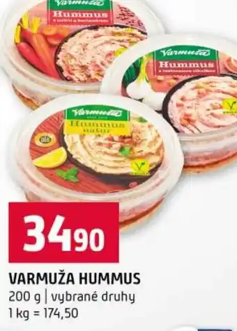 Terno Varmuža hummus nabídka
