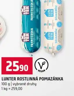 Terno Lunter rostlinná pomazánka nabídka