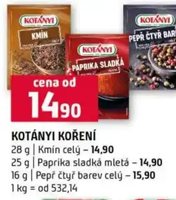 Terno Kotányi koření nabídka