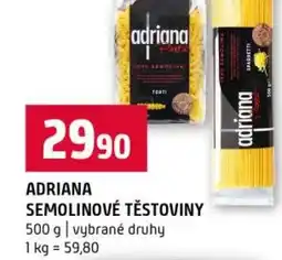 Terno Adriana semolinové těstoviny nabídka