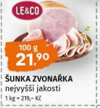 Terno Šunka zvonařka nejvyšší jakosti nabídka