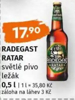 Terno Radegast ratar světlé pivo ležák nabídka