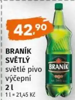 Terno Braník světlý světlé pivo výčepní nabídka
